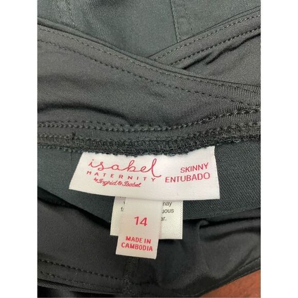 Isabel Maternity by Ingrid & Isabel Skinny Entubado Black Jeans Size 14 - Picture 5 of 7